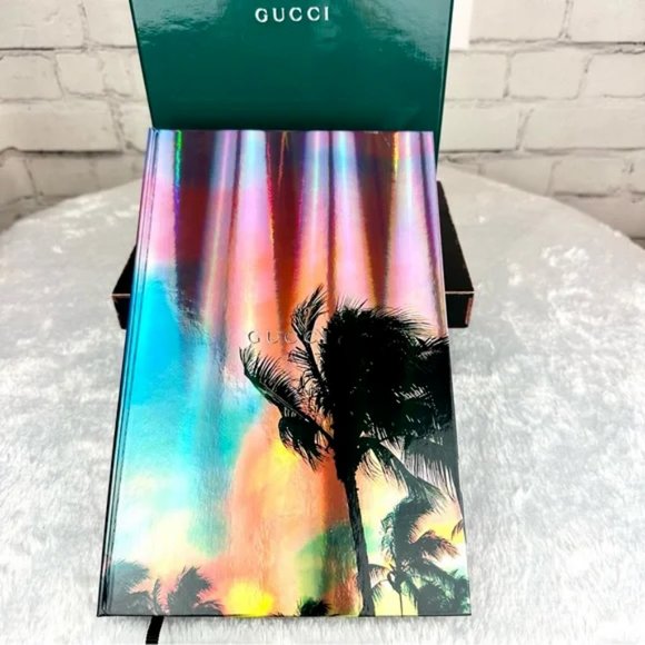 Gucci Chrome Notebook, stickers, Notecards and Envelope set with shoppin… - Picture 2 of 14